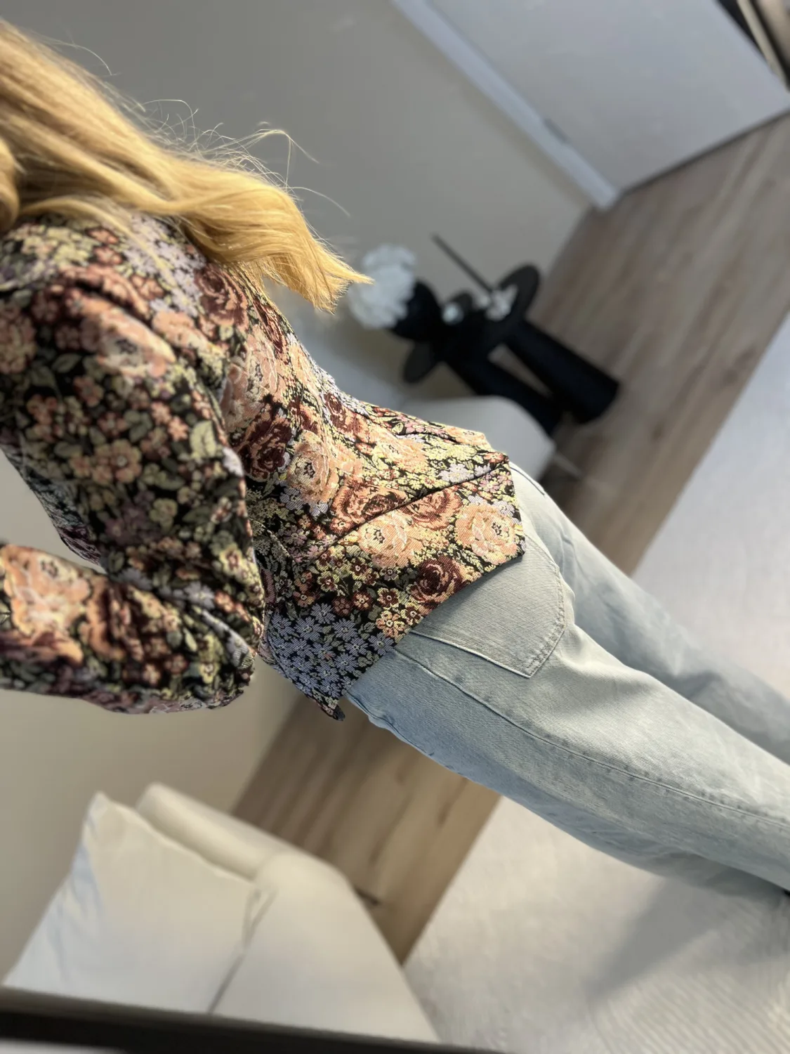 Renkli çiçekli vintage ceket 6