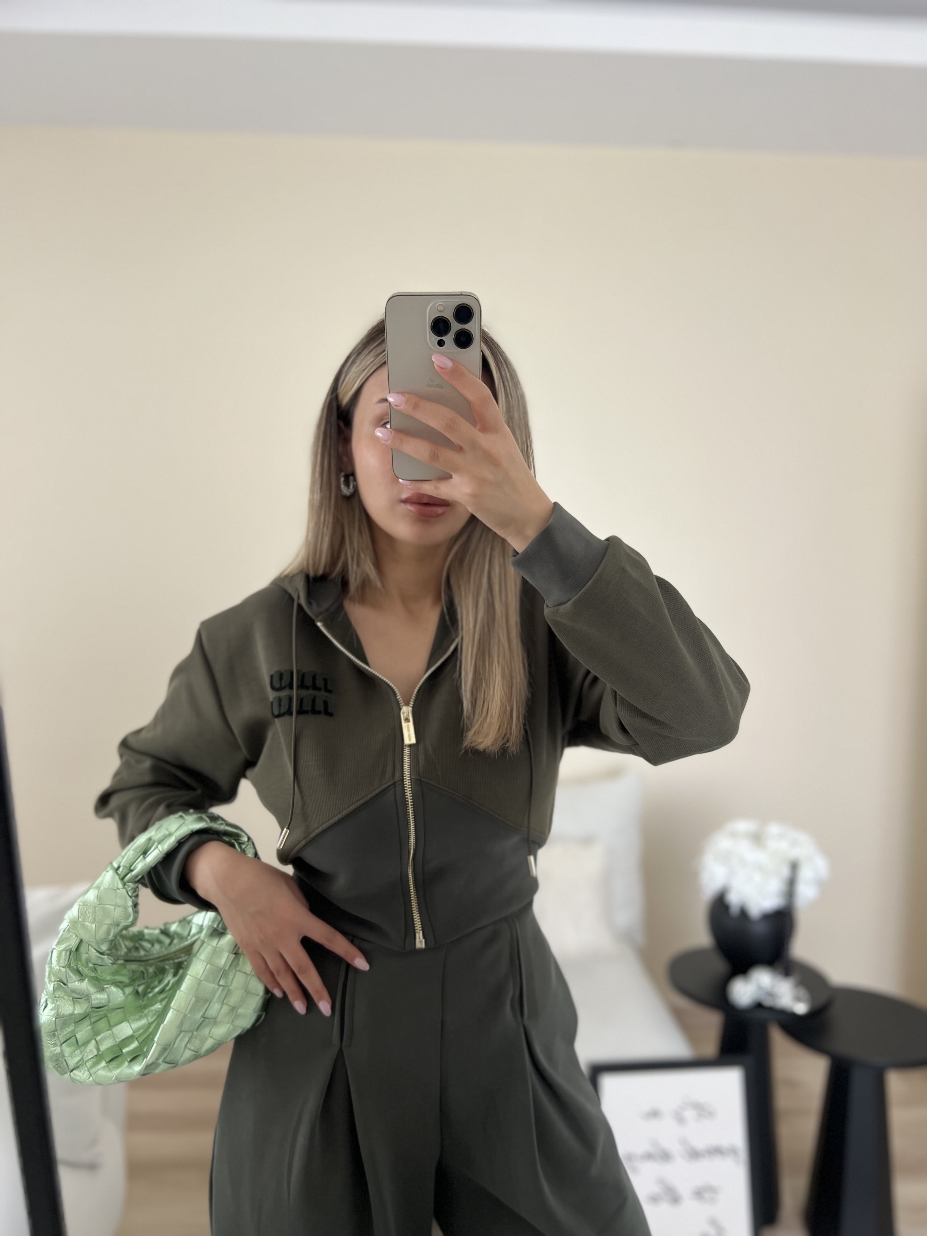 Premium Modal Kabartma Baskılı Takım-Yeşil thumbnail 3