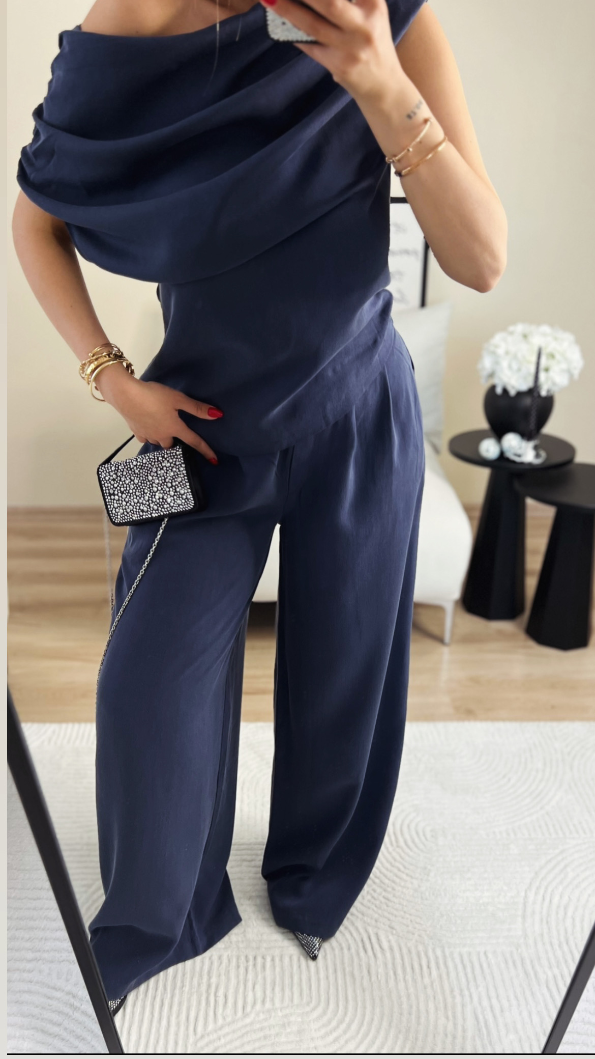 Büzgülü İndigo Takım thumbnail 3