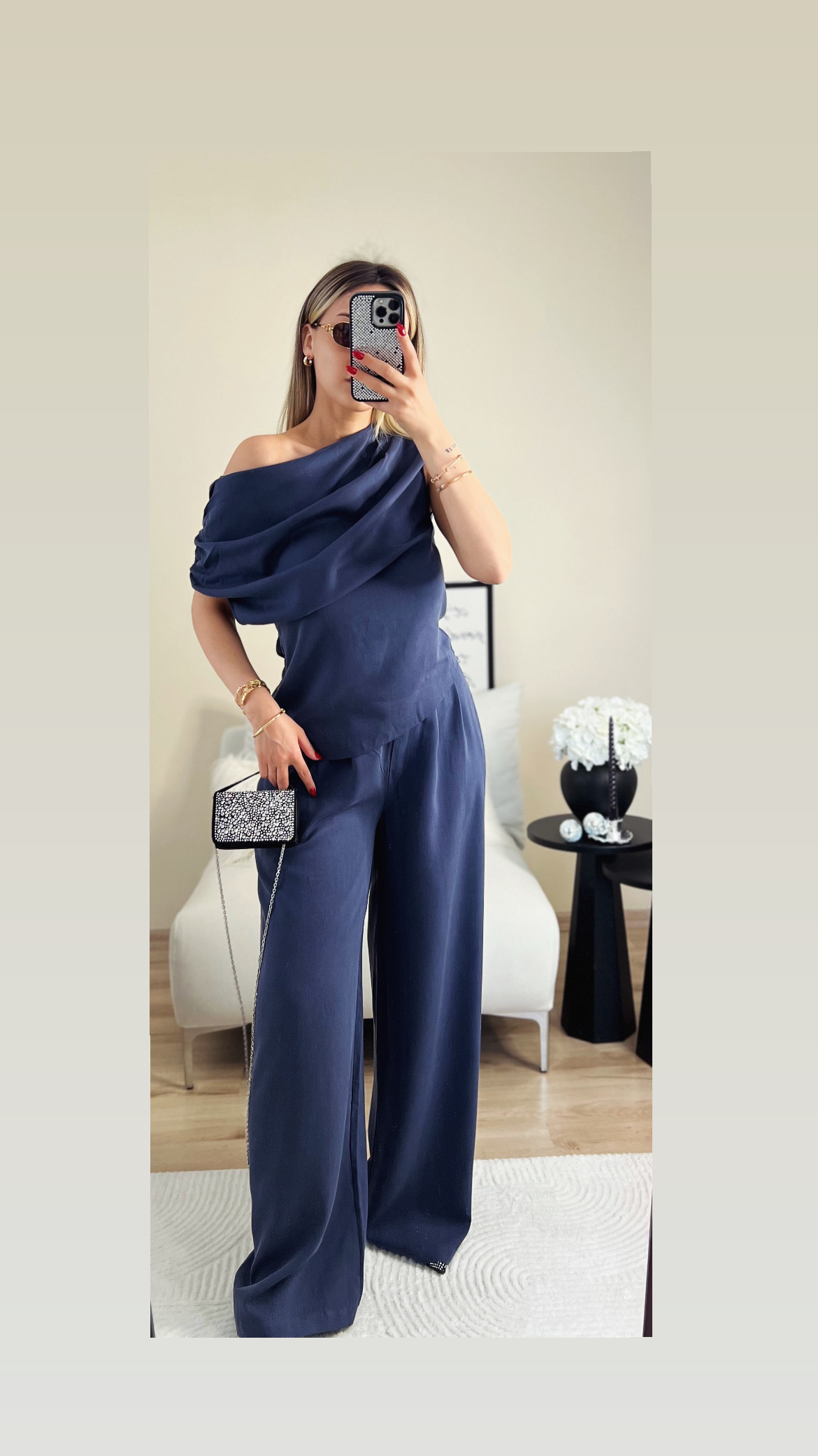 Büzgülü İndigo Takım thumbnail 5