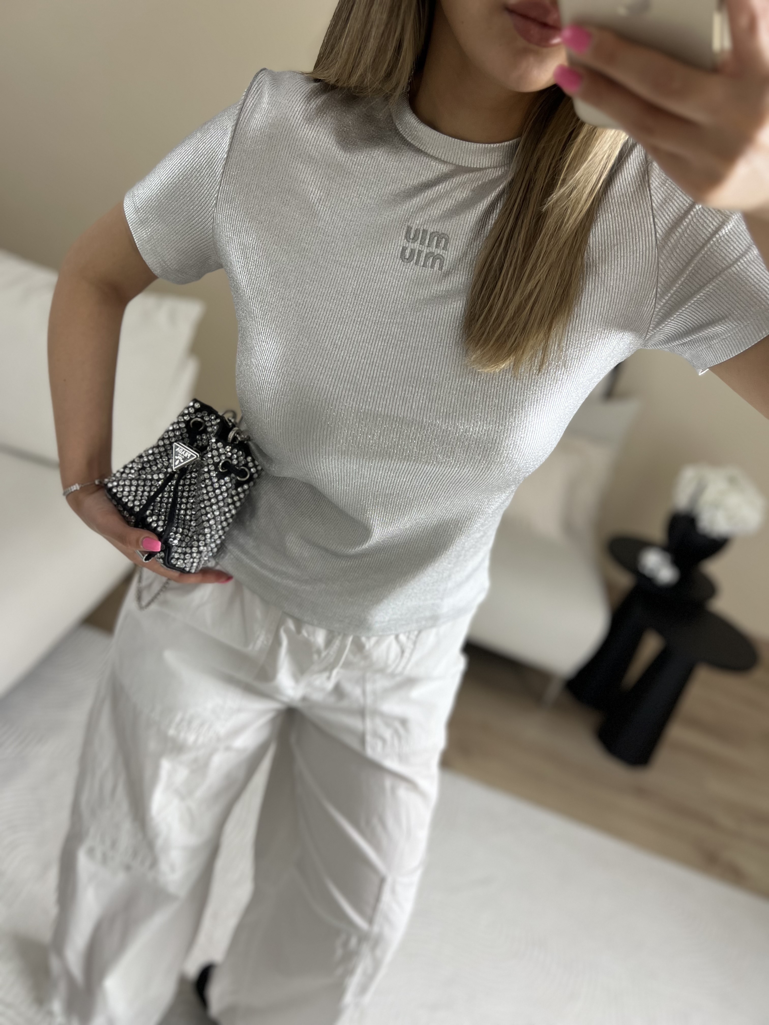 Premium Gümüş baskılı Tşört thumbnail 1