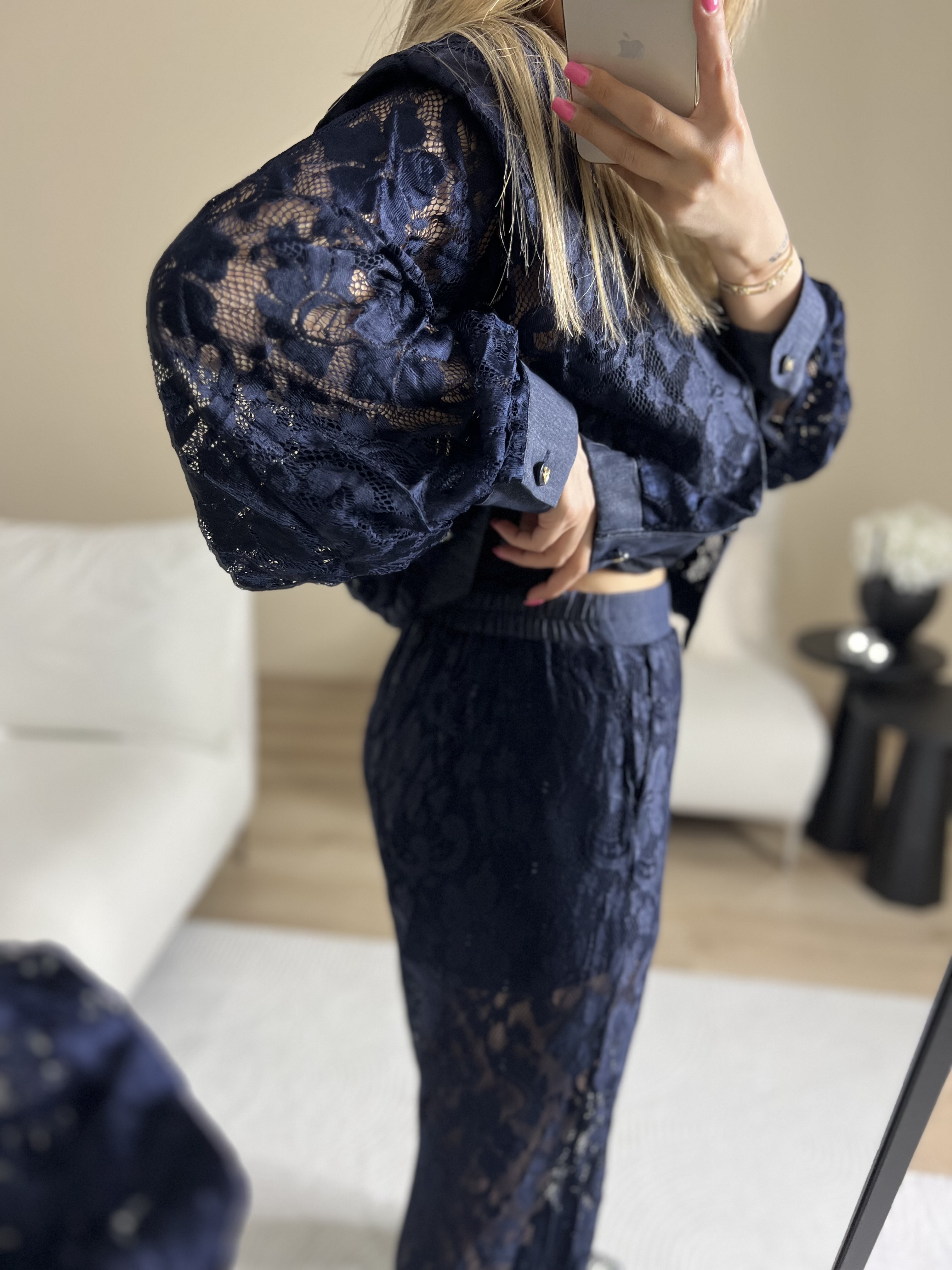 Premium Dantel pantolon gömlek takım thumbnail 5