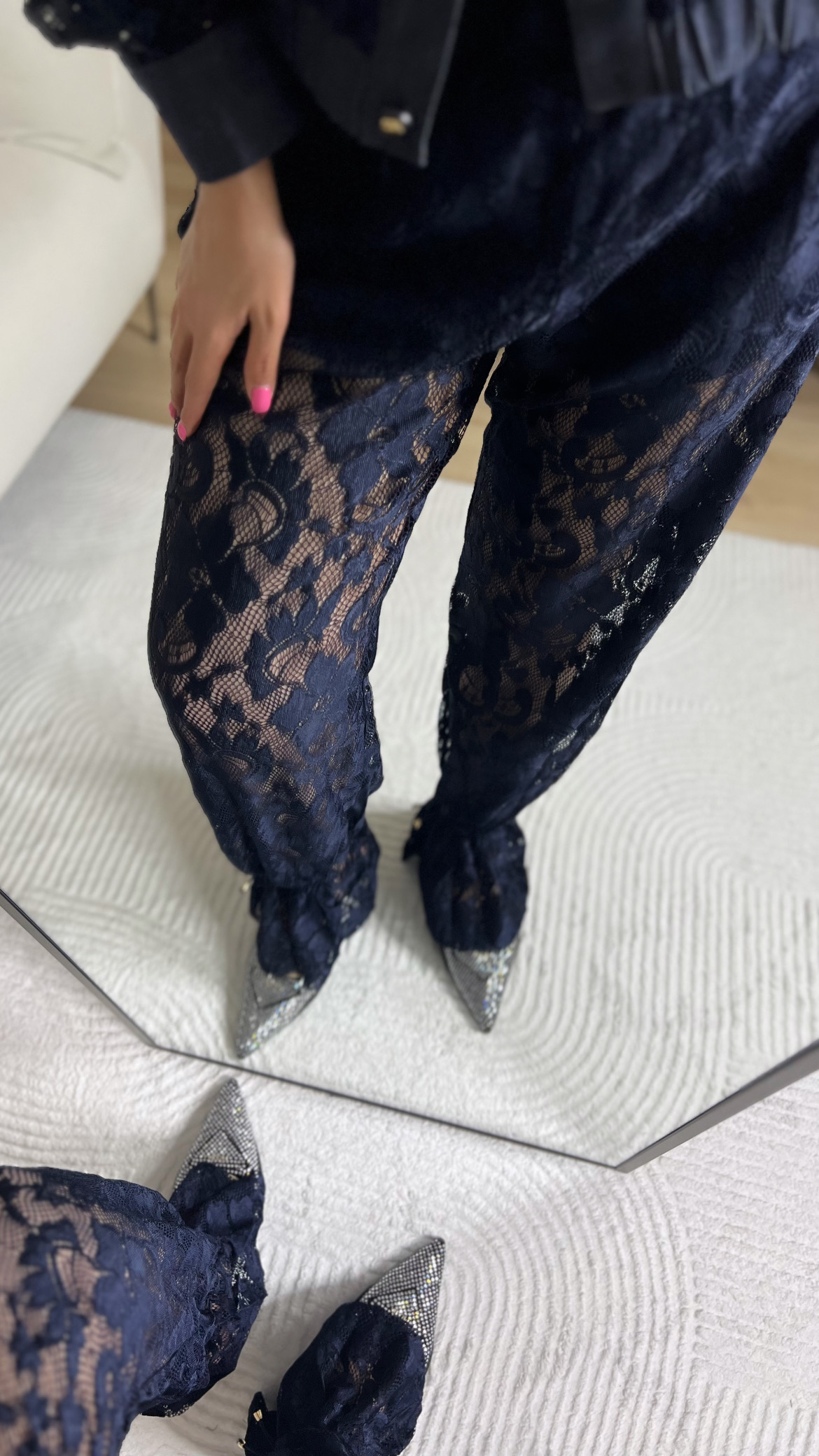 Premium Dantel pantolon gömlek takım thumbnail 8