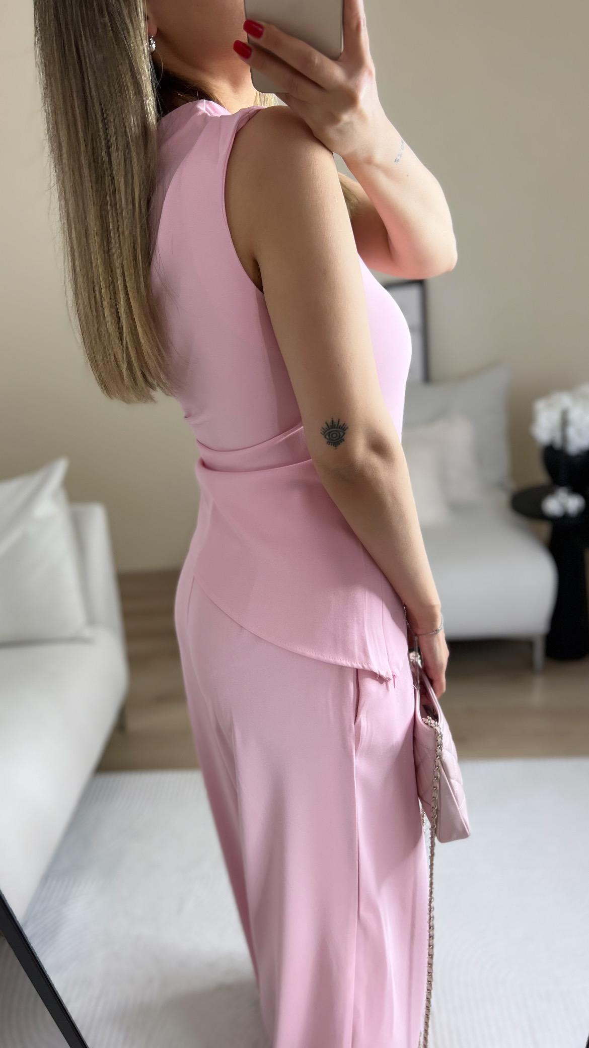 pembe pantolon bluz takım thumbnail 5