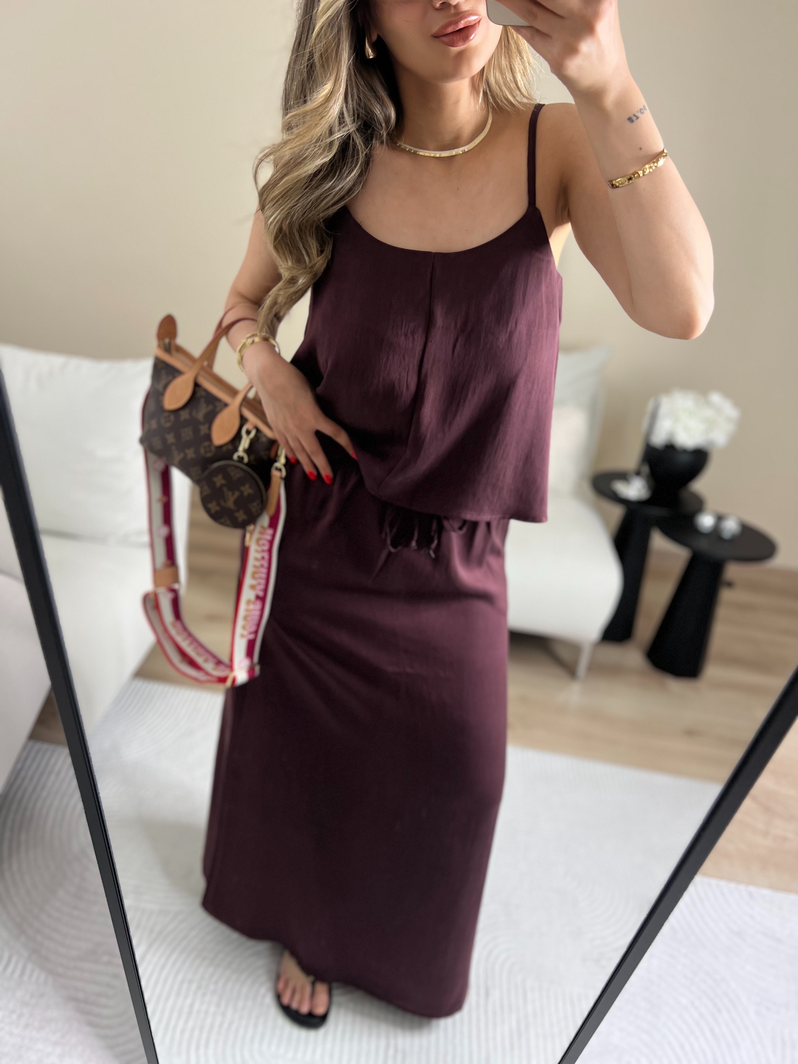 BORDO ETEK BLUZ TAKIM - BORDO