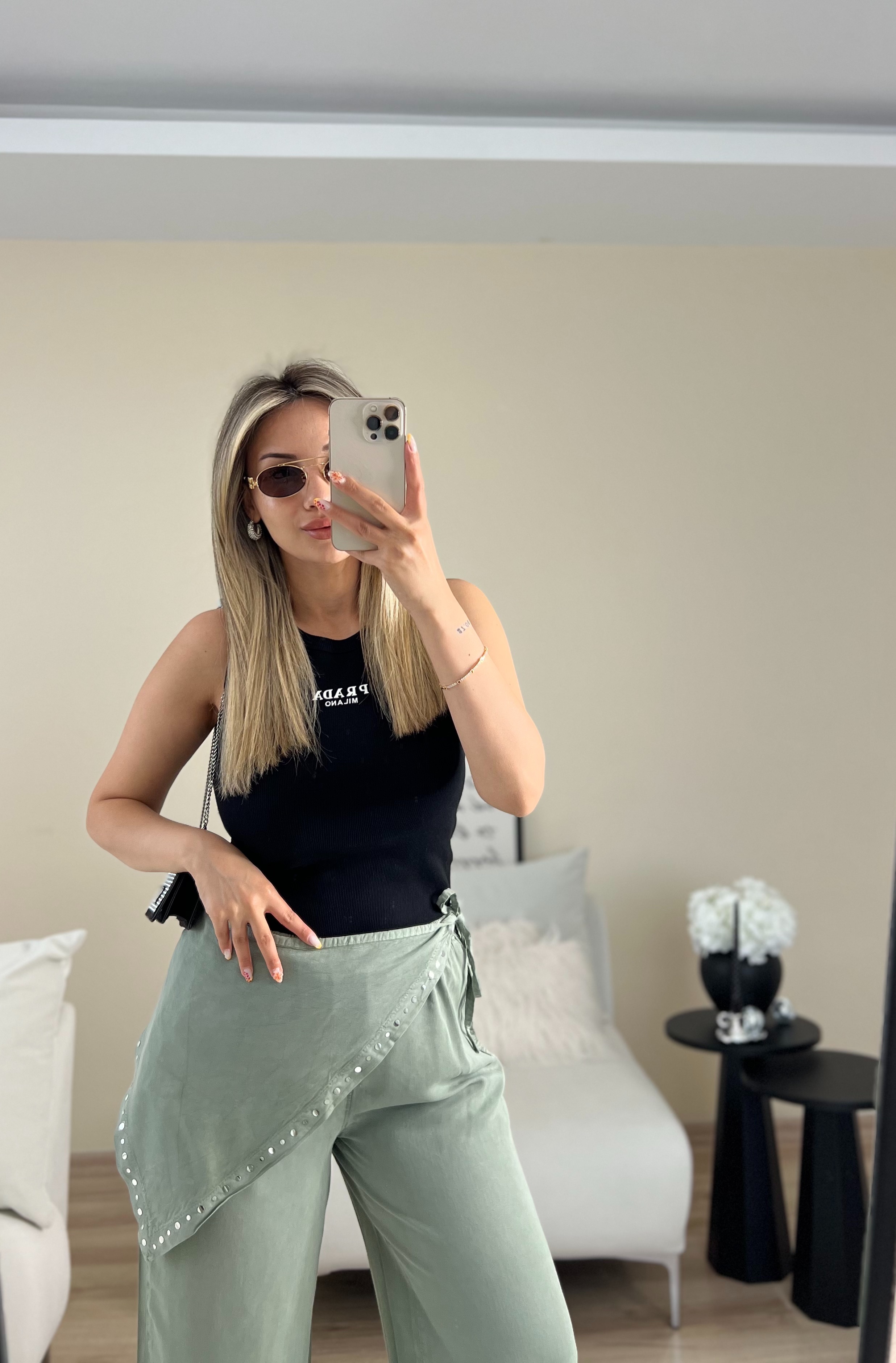 Zımbalı pareo pantolon thumbnail 2