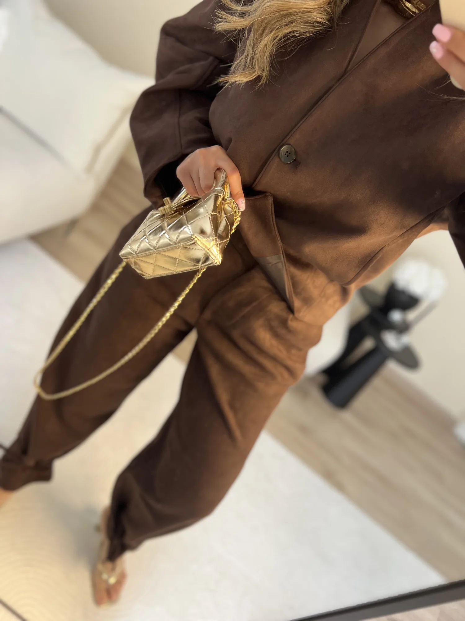 Süet ceket pantolon takım 6