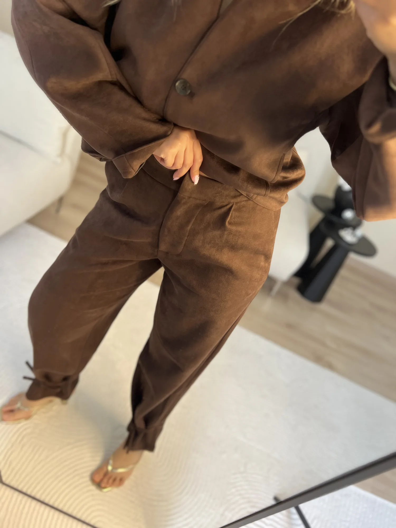 Süet ceket pantolon takım 7
