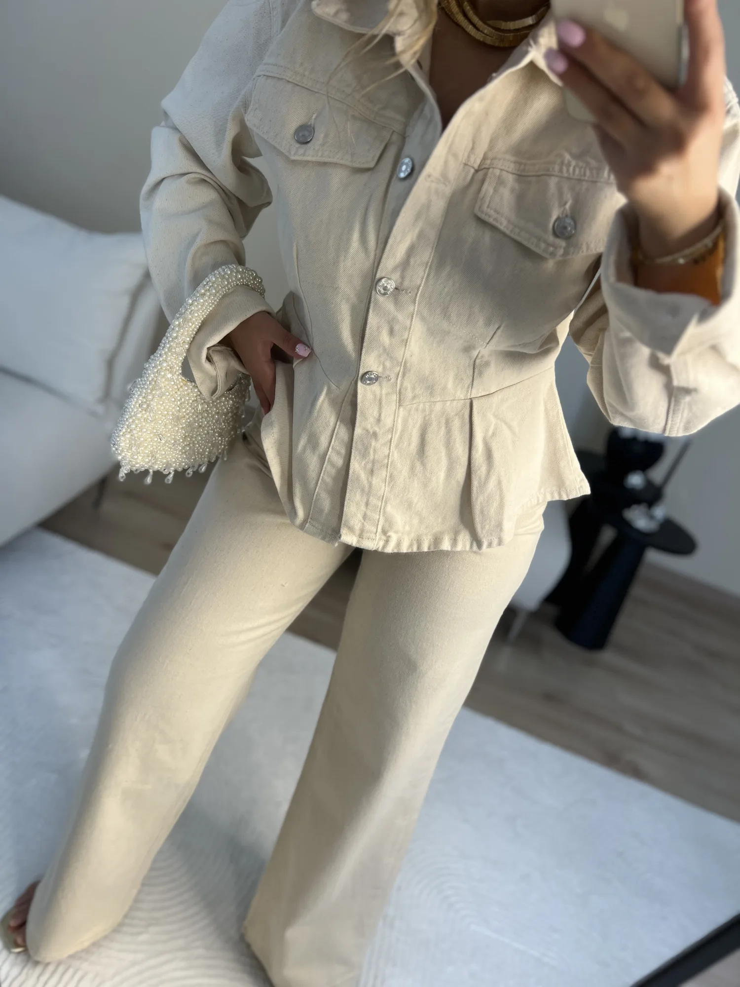 Ceket detaylı pantolon takım 8