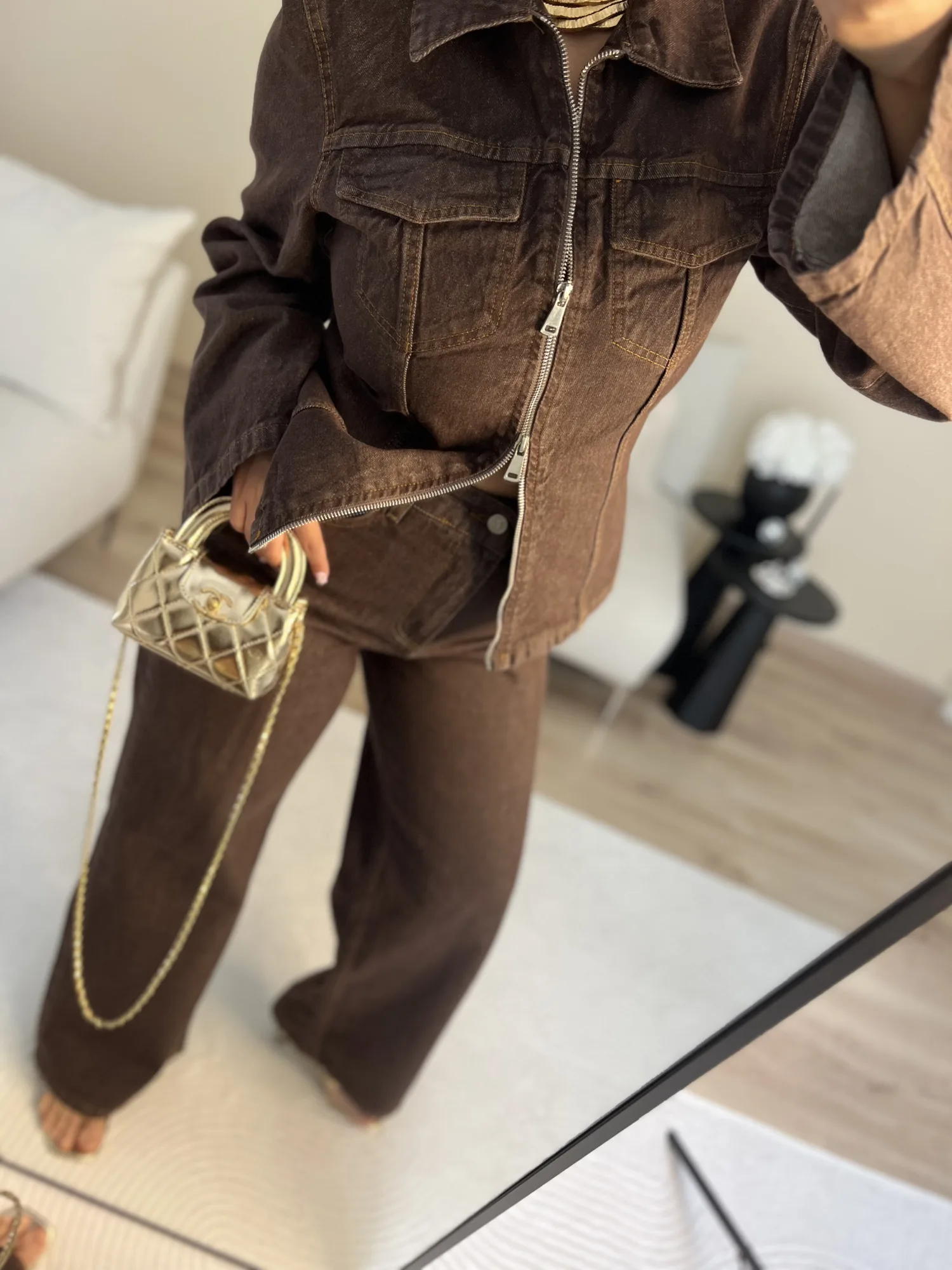 Fermuarlı ceket pantolon takım 5